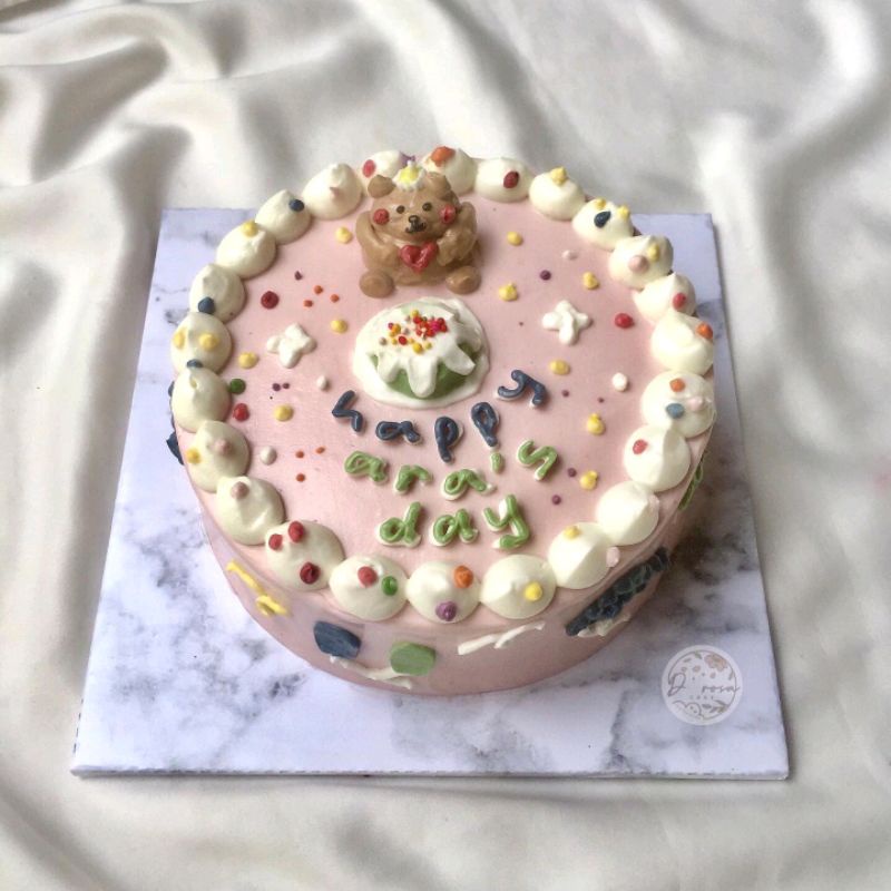 

GR Tart Ulang Tahun - korean cake - painting cake