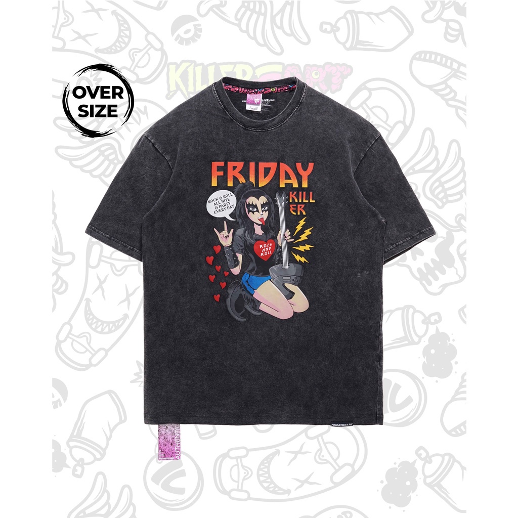 KAOS FRIDAY KILLER OVER SIZE | GIRL KISS ACID