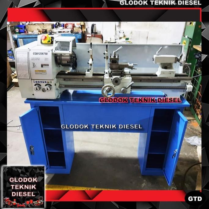 SALE NOW MESIN BUBUT BESI BENCH LATHE CQ 6125 PANJANG 750 MM ORIGINAL TERBAIK ORIGINAL