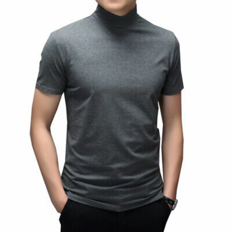 [NEVARA] KAOS TURTLENECK LENGAN PENDEK BLACK