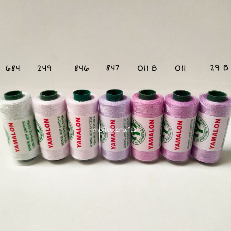 1 Buah Benang Jahit Yamalon Variasi Ungu Muda / Benang Ungu / Benang Lilac / Benang Jahit Ungu / Ben