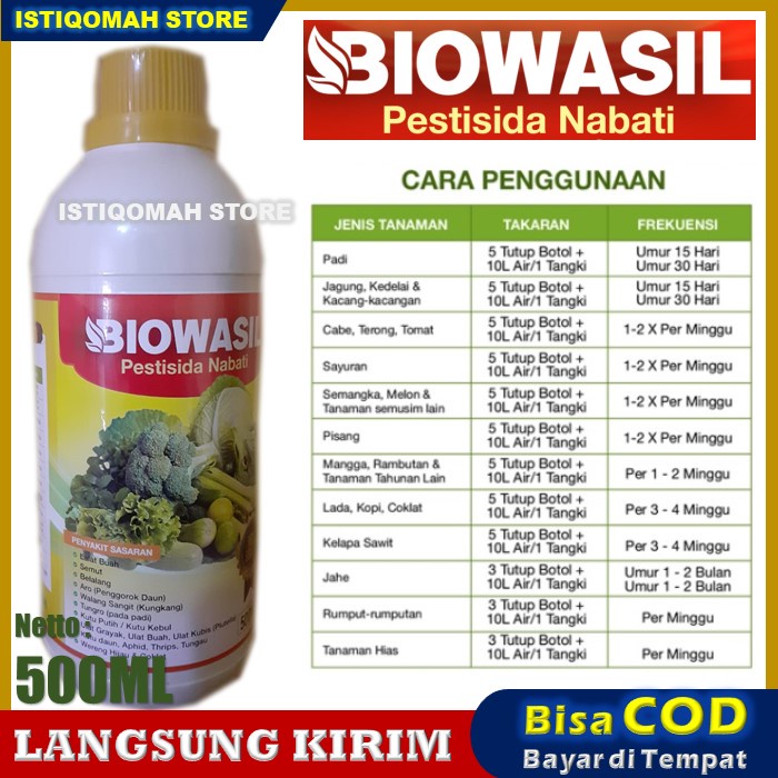 Obat Semprot Ulat Kacang Panjang BIOWASIL 500ML Pestisida Nabati Obat Semprot Ulat Daun Kacang Panjang - Obat Tanaman Anti Ulat Untuk Kacang Panjang - Obat Semprot Hama Ulat Pada Tanaman Kacang Panjang Paling Manjur Murah Laris