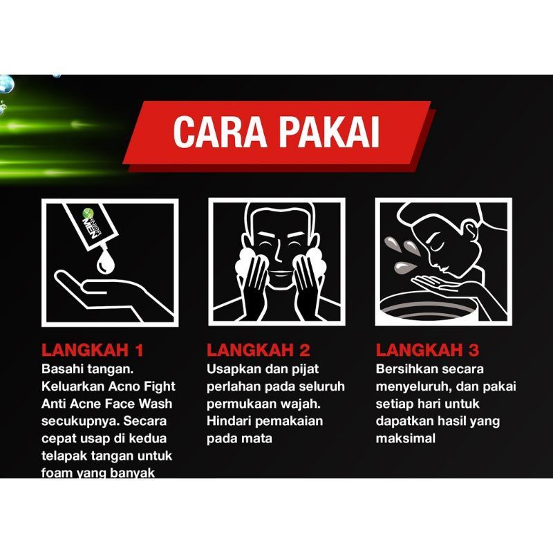 Garnier Men Acno Fight 100ml Anti Acne Scrub Foam Sabun Pembersih Wajah Jerawat 100 ml