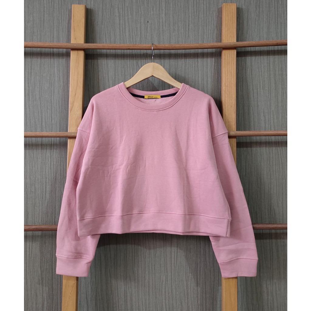 SWEATER Crop Oversize | Korean Sweater - CREWNECK Wanita