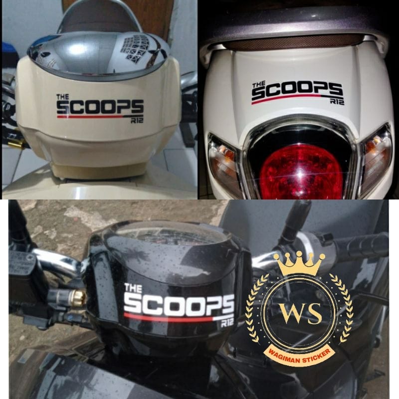 Stiker Cutting The Scoops R12 / Stiker Variasi / Stiker Scoopy  / Stiker Cutting / Stiker Universal 