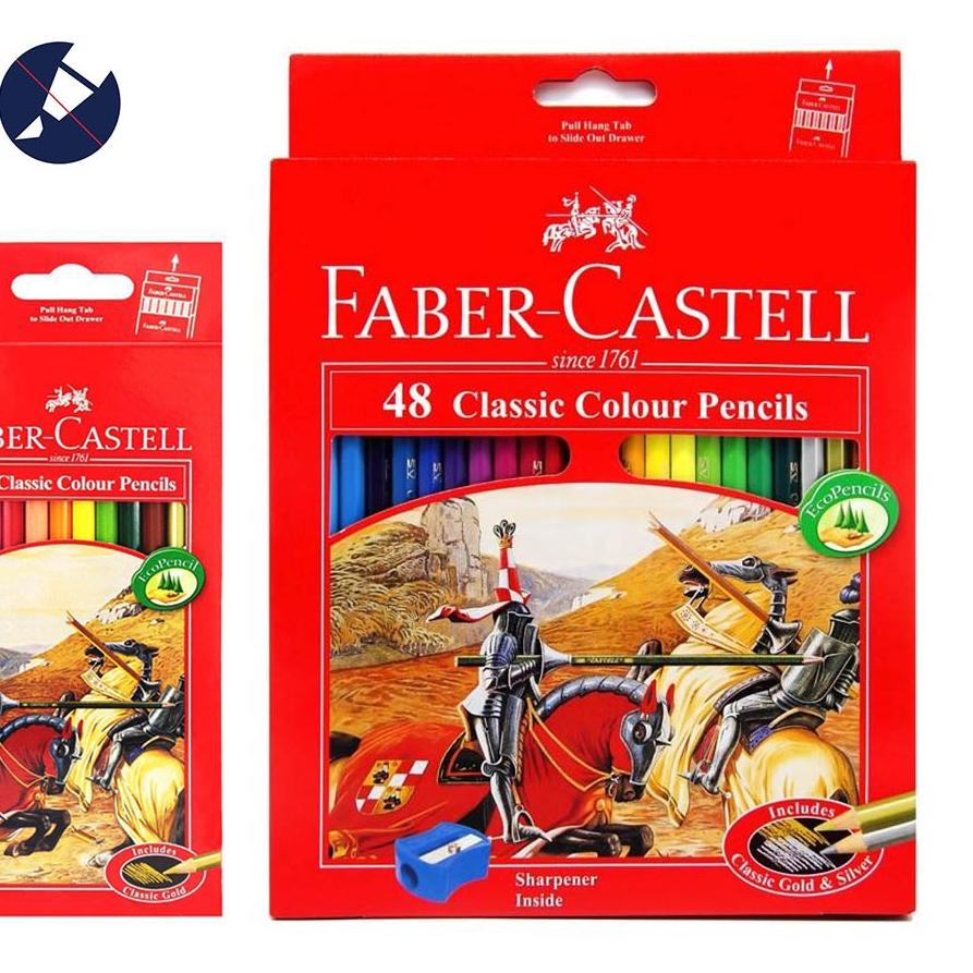 

라마 Pensil Warna Classic Faber Castell 12, 24, 36 dan 48 Warna Update