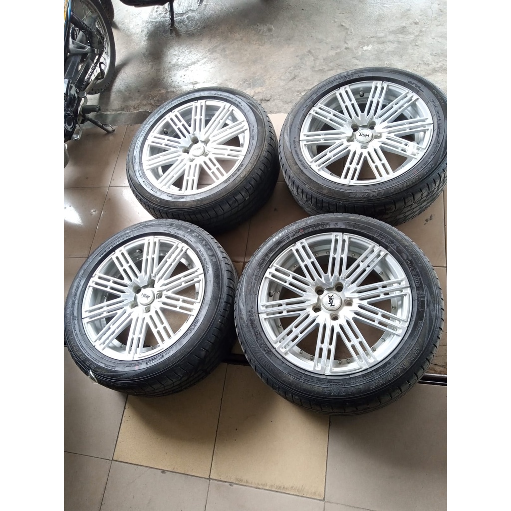 VELG MOBIL SECOND TOMOK HSR RING 18 LEBAR 8 PCD 5X114,3 + BAN DUNLOP 235 50 R18