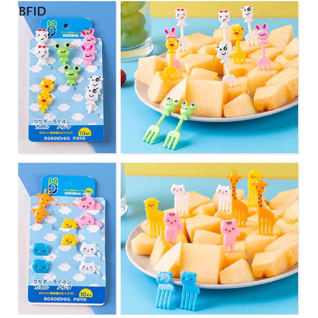 [BFID] Kartun Buah Garpu Set Pesta Prasmanan Dessert Makanan Cocktail Sandwich Bento Stick [ID]