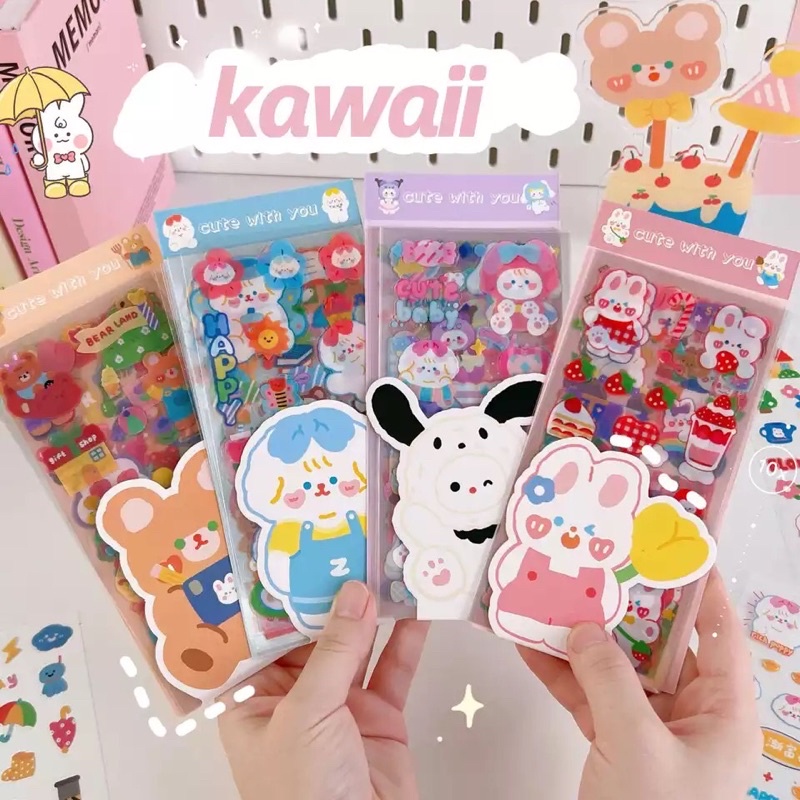 10 LEMBAR STIKER LUCU AESTHETIC DECO PLANNER DIARY BUNGA SCRAPBOOKING KIYOWO KAWAII GAYA KOREA UNIK KARAKTER KARTUN HEWAN PELIHARAAN ANAK PEREMPUAN ORGANIZER DEKORASI CASING LAPTOP HP BOTOL AIR MINUM VIRAL MURAH TAHAN AIR CUTE