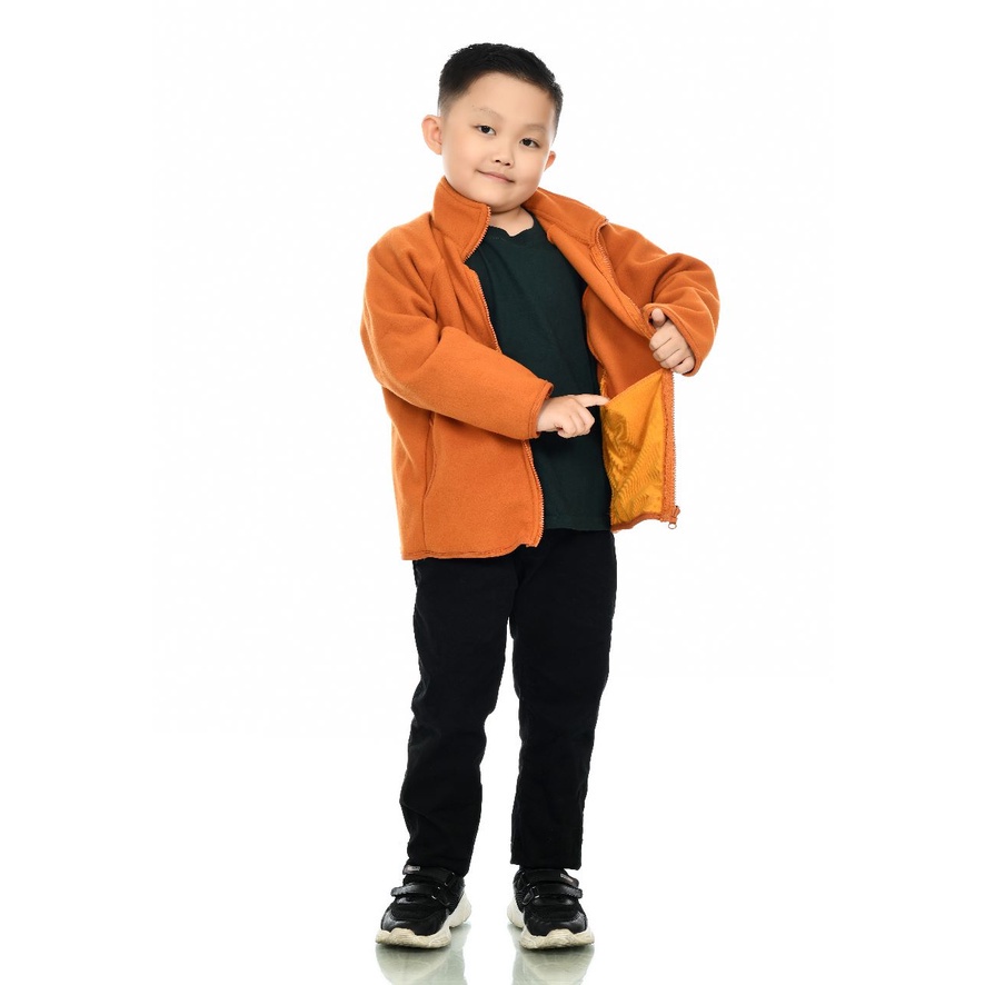 Jaket Sweater Anak Bulu Usia 1-10 Tahun Laki Laki - Perempuan Polarfleece Lembut Tebal Dan Hangat