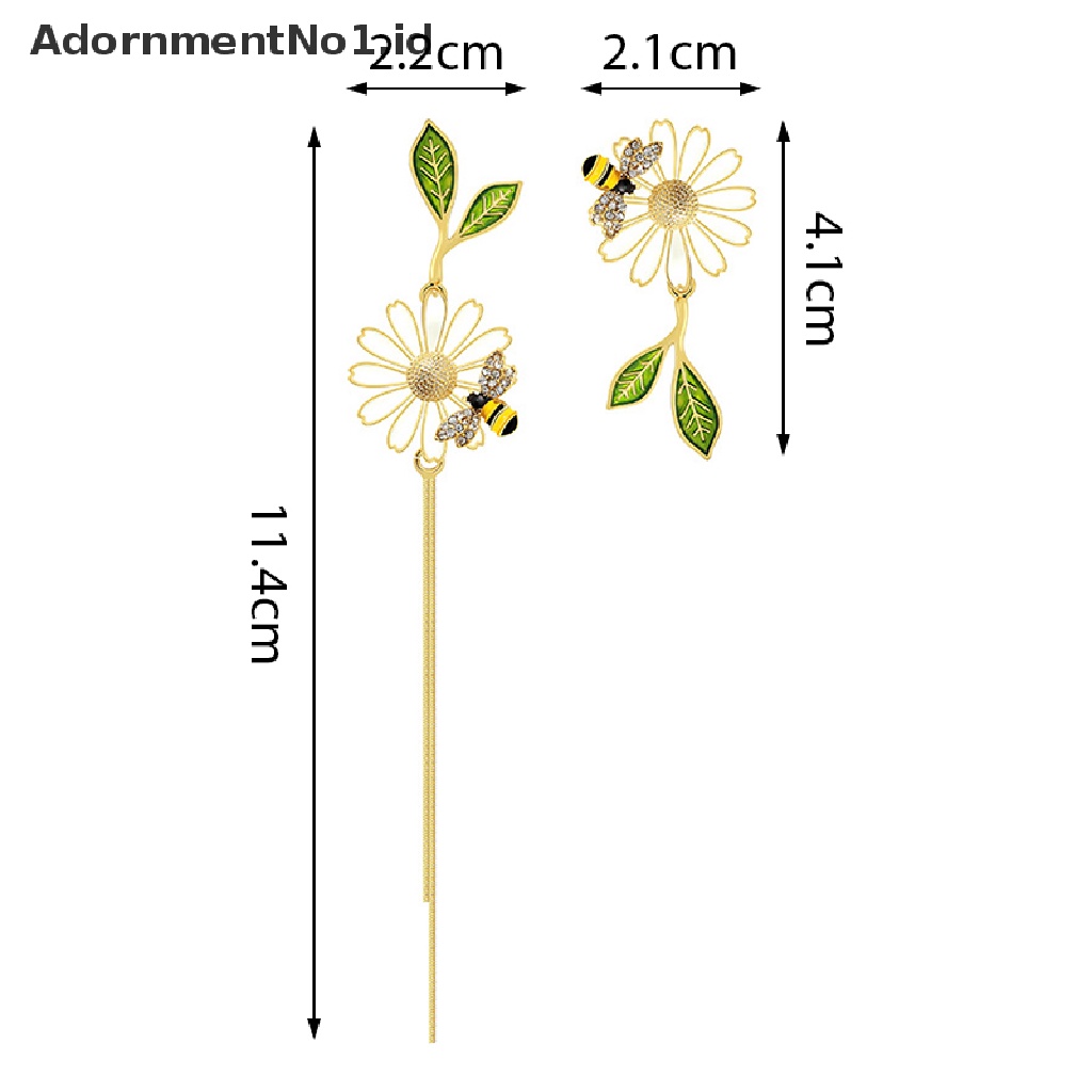 [AdornmentNo1] 2022ananting Tusuk Lebah Bunga Daisy Korea Untuk Wanita Bunga Matahari Butterfly Zircon [ID]