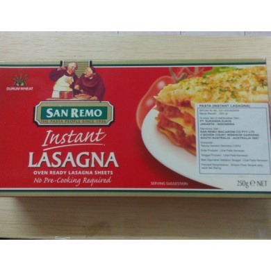 

san remo lasagna instant 250gr