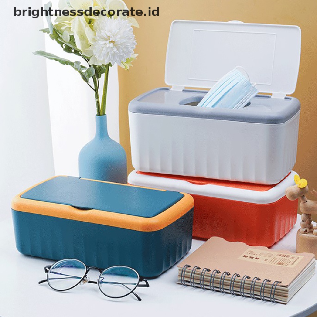 [Birth] Newly Desktop Tissue Box Holder Modern Tahan Debu Mudah Digunakan Tisu Basah Dispenser Holder Wadah Tisu Lap Serbet Organizer [ID]