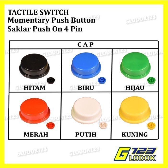 Omron OEM Push Button B3F 4055 12x12x7.3 Tutup Tactile Tach Switch 4P