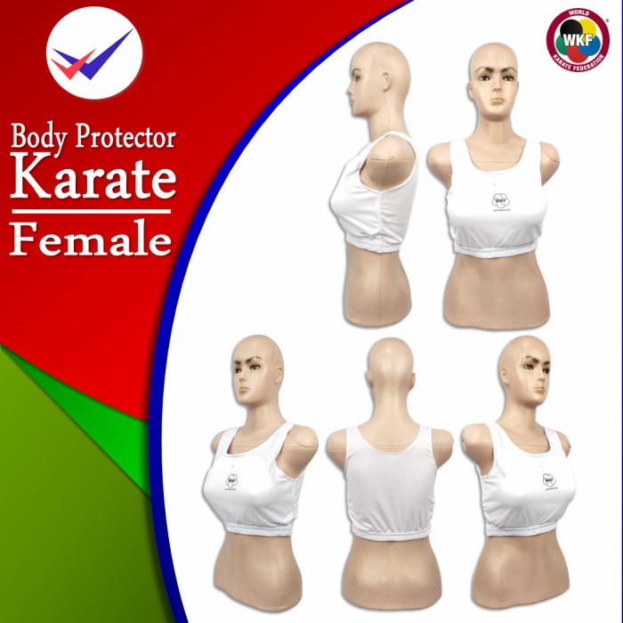 Pelindung Dada Wanita Karate Chest Protector Female Body Breast Kumite