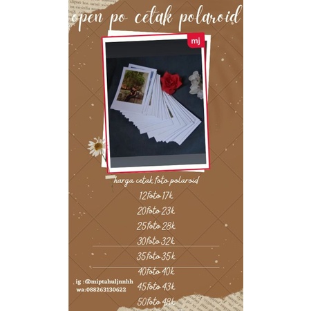 CETAK FOTO POLAROID MURAH