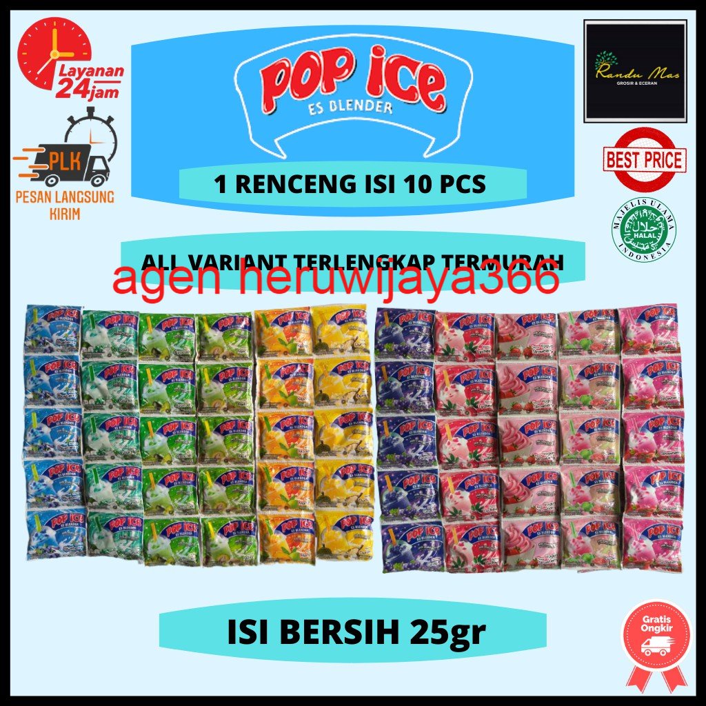 

Pop Ice Es Blender Renceng 25gr Aneka Rasa Isi 10 Sachet Minuman Bubuk Original Murah Terlengkap