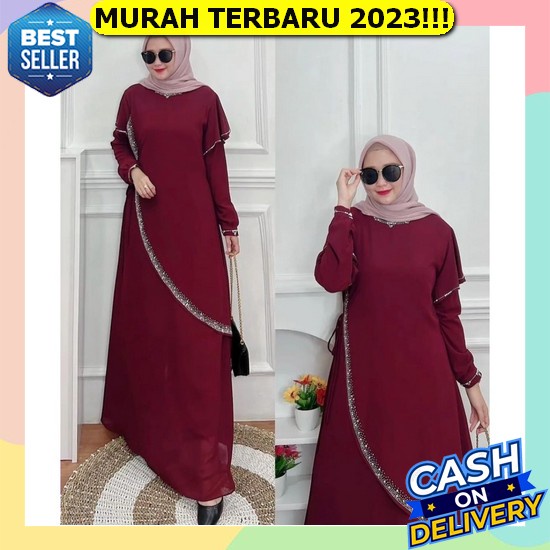 Baju Gamis Muslim Dewasa / Tatiana Dress / Baju Wanita Korea / Dress Muslim Dewasa / Gamis Busui / G