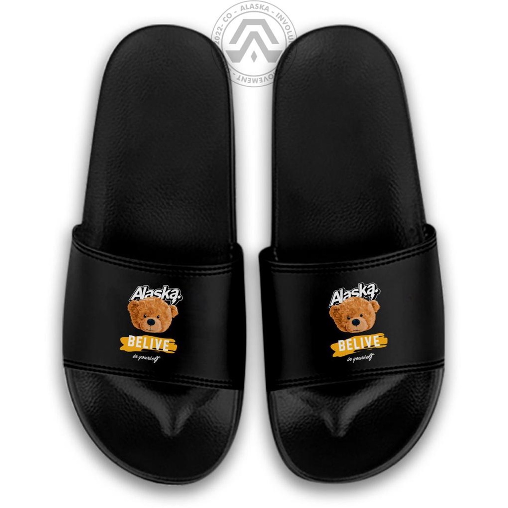Sandal Slide Pria Original ALASKA Kualitas Premium-Belive In Yourself