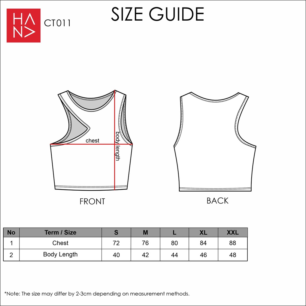 HanaFashion JKT - One-Shoulder Crop Tank Top Best Seller Tengtop Wanita Murah - CT011