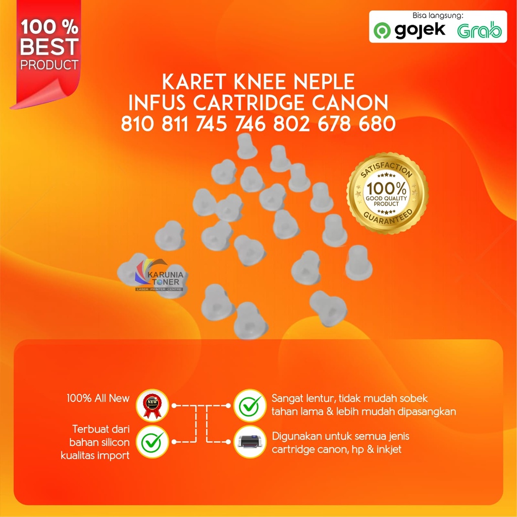 KARET KNEE NEPLE INFUS CARTRIDGE CANON 810 811