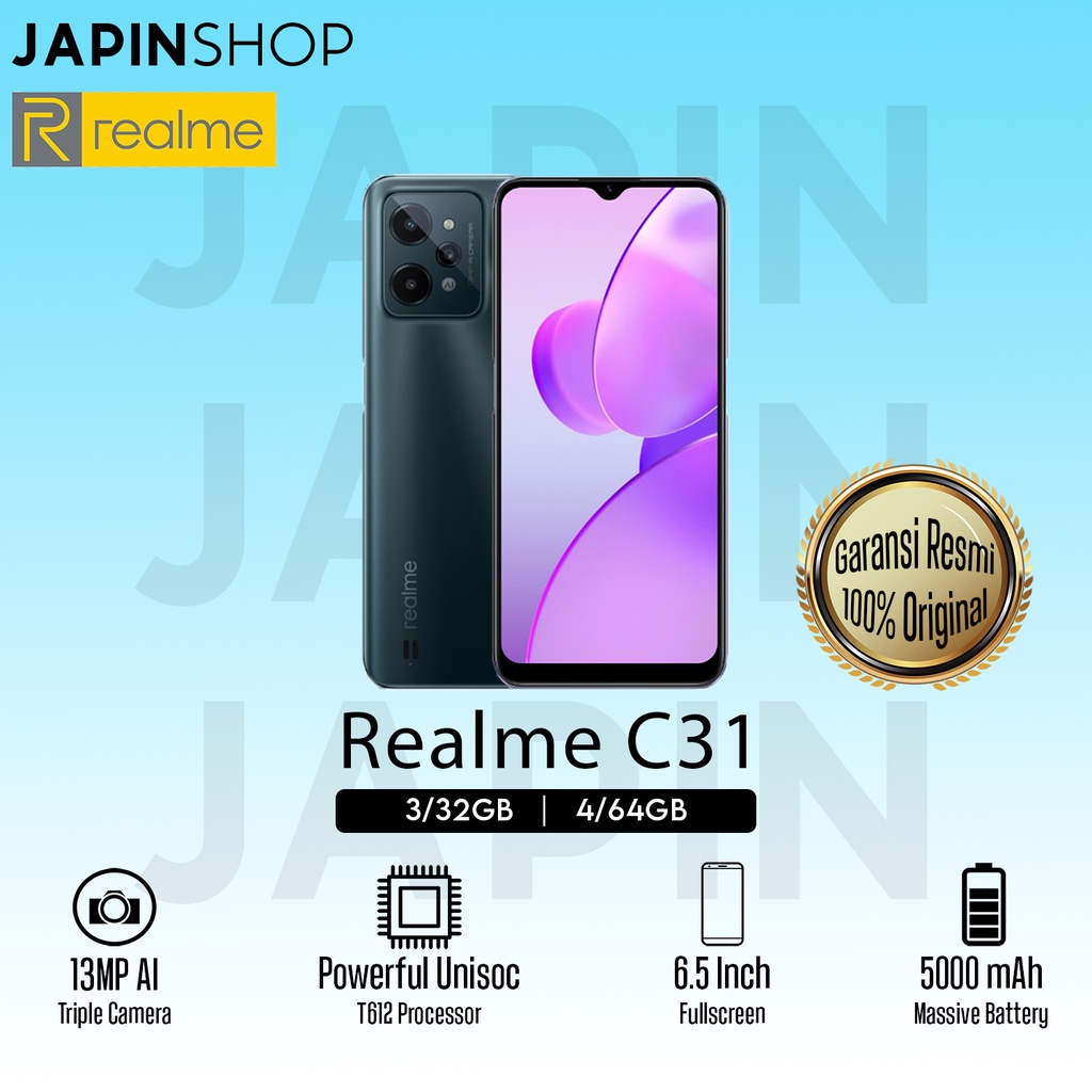 HP Realme C31 Ram 4/64 GB | HP Realme C31 Ram 3/32 GB Garansi Resmi Realme