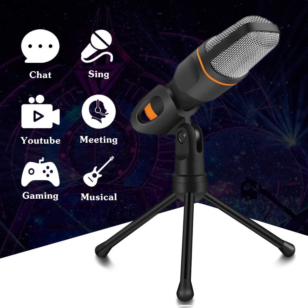 Desktop Condenser Microphone with 3.5mm Stereo Plug &amp; Tripod