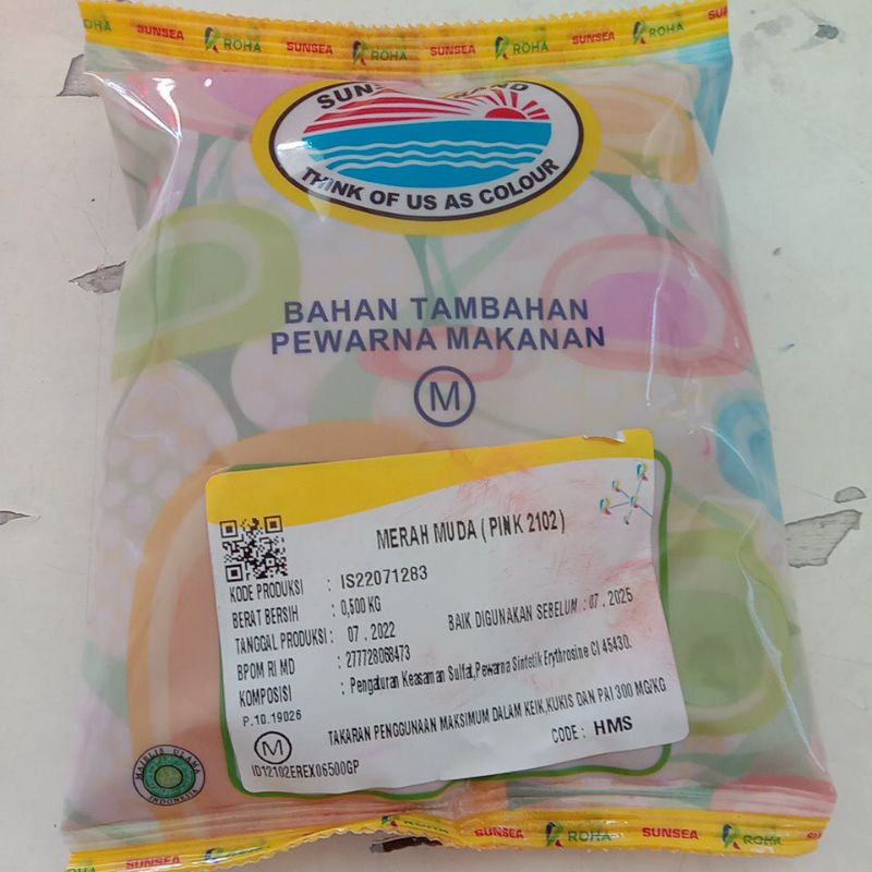 

Pewarna Merah muda/Pink 2102 Roha 500gr