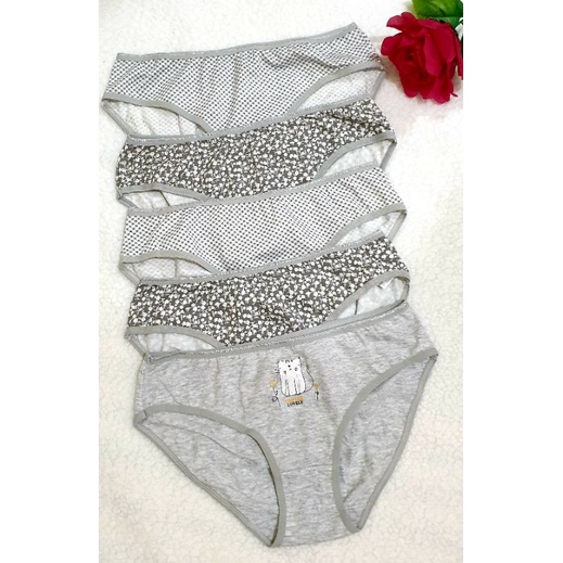SALE CELANA DALAM YOUNG HEARTS GREY CAT