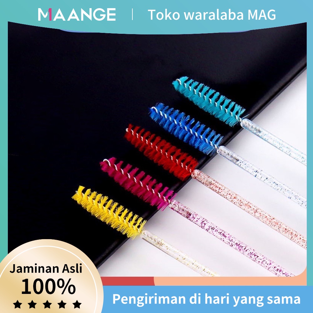 MAANGE0352 Somethinc Eyebrow Pensil Alat Rias Sikat Bulu Mata Batang Kristal