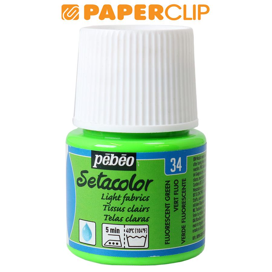 

PEBEO SETACOLOR LIGHT FABRIC PAINT 45ML 329-034 FLUORESCENT GREEN