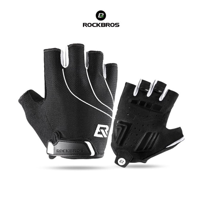 Rockbros S107 Bike Glove Half Finger - Sarung Tangan Sepeda Black