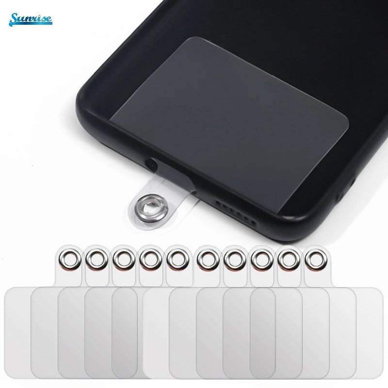 Tab Lanyard Telepon Universal Matte Transparan Untuk Ponsel Tether Kartu Cord Gasket Klip Loop Lubang Gantung Strap Patche