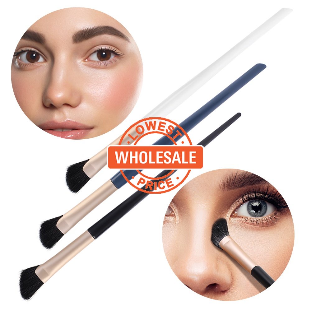 [Grosir] Serat Rambut Lembut Pencerah Wajah Highlight Brush Multi Fungsional Sikat Peneduh Hidung Melengkung Alat Aplikasi Perona Pipi Bubuk Wanita