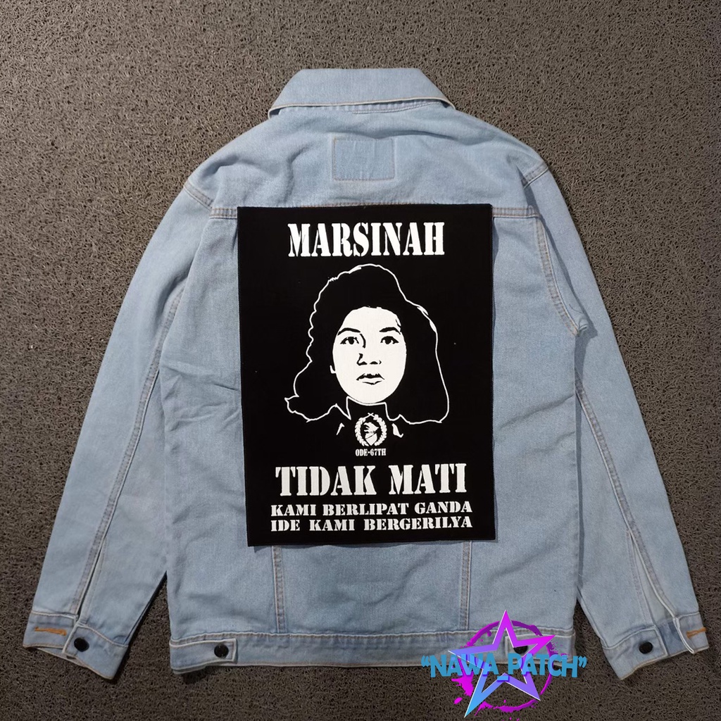 Backpatch sablon marsinah tidak mati emblem sablon aksesoris fashion