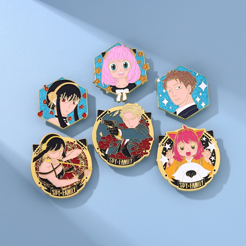 Riman SPY X FAMILY Bros Twilight Arnia Karakter Badge Hadiah Untuk Teman Aksesoris Pakaian Perhiasan