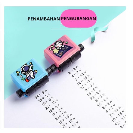 Mainan edukasi belajar matematika /stampel scrollable soal matematika /belajar matematika/mainan matematika