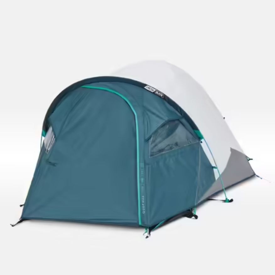 QUECHUA MH100 Tenda Camping Fresh &amp; Black XL Untuk 2 Orang