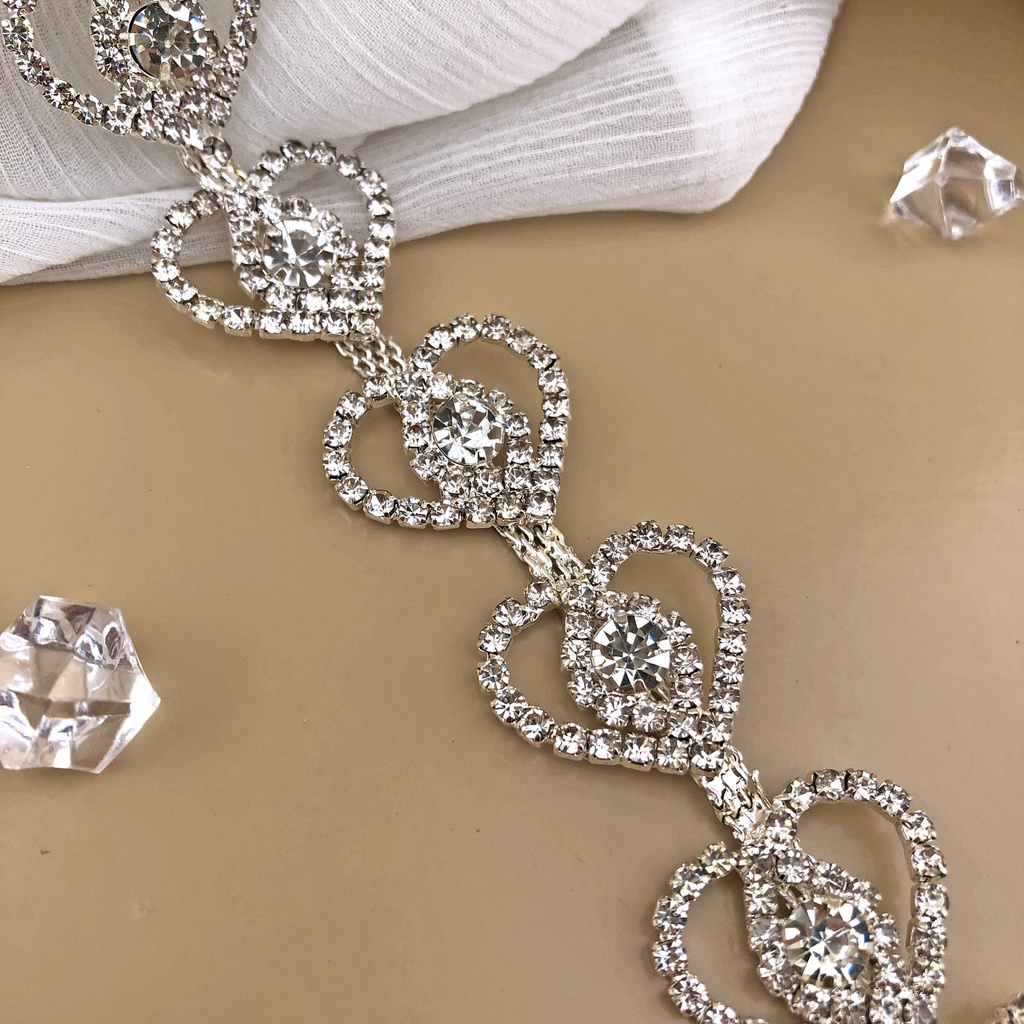 Payet Rangkai Barbie | Kristal Swarovski Cantik Mewah Import Jahit Tempel Fancy Bridal Rhinestone | 