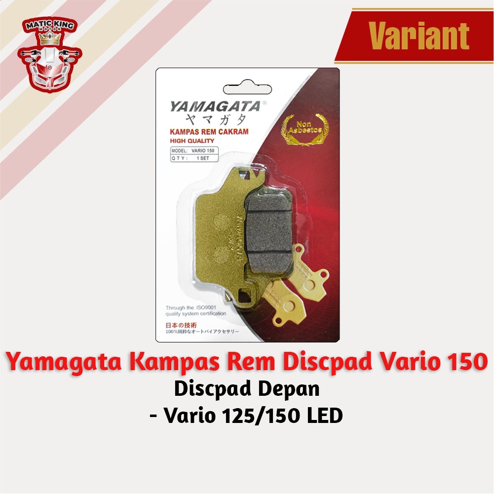 Kampas Rem Cakram Dispad Discpad Depan Honda Vario 125 150 160 ESP Genio Scoopy New 2021 Yamagata