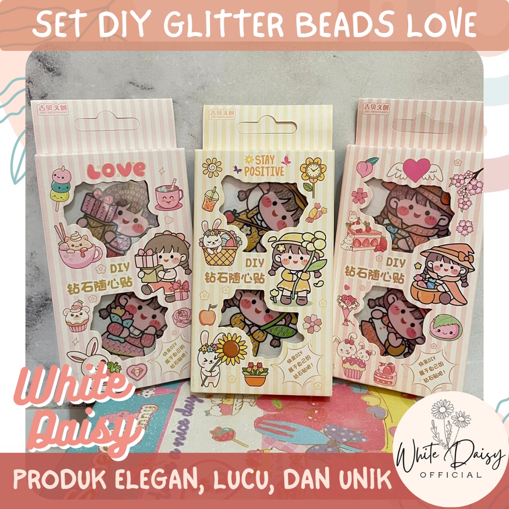 

Set DIY manik" / glitter Beads Love premium hadiah kreatif gift set