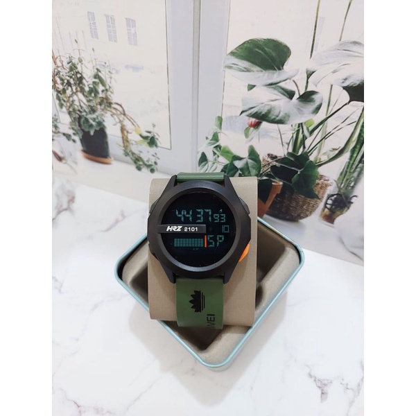 (COD) URB Jam Tangan Pria Original HRZ Tahan Air Digital Rubber