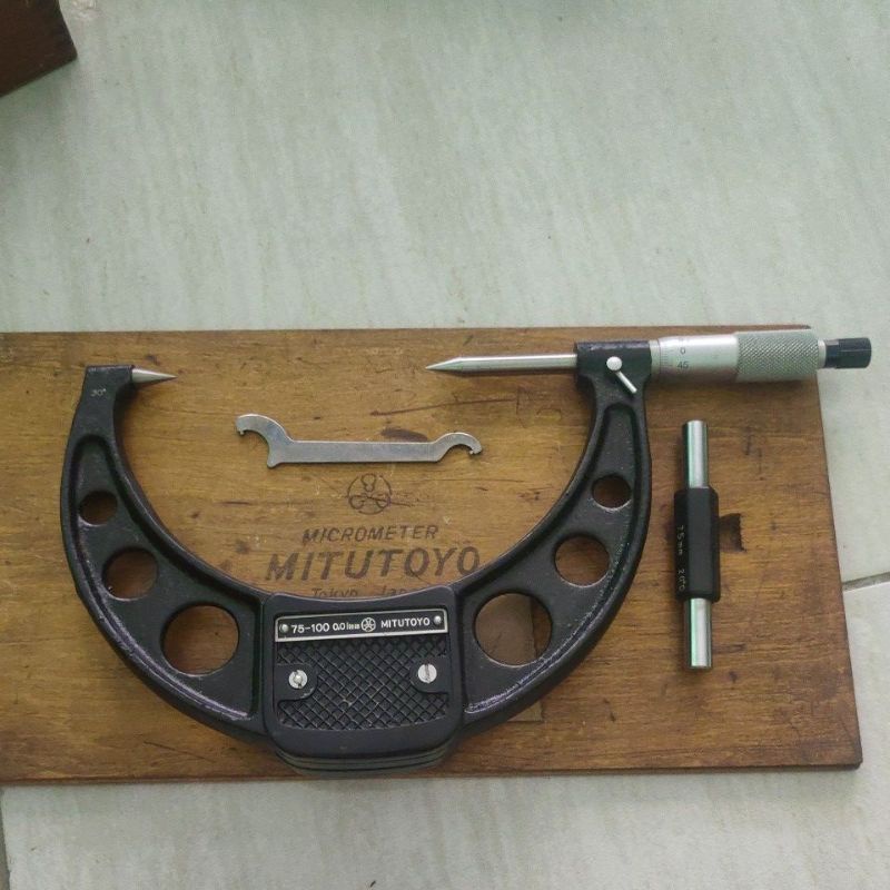 outside Micrometer point mitutoyo 75 - 100mm 0.01 Micrometer point mitutoyo