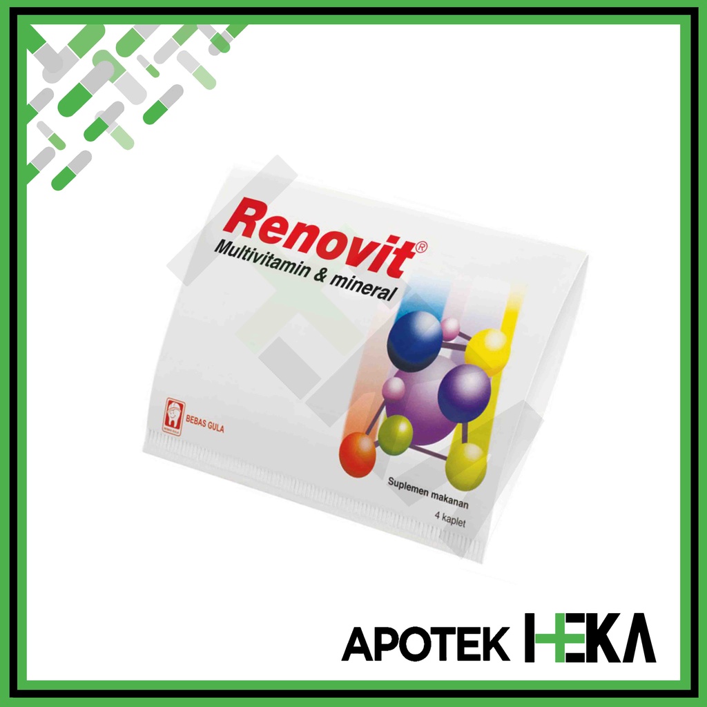 Renovit Strip Isi 4 Kaplet - Multivitamin dan Mineral (SEMARANG)