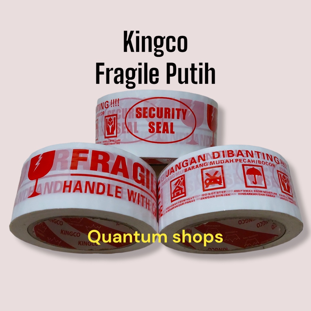 

KINGCO Lakban Fragile Putih 2 inch 48mm x 90 Yard