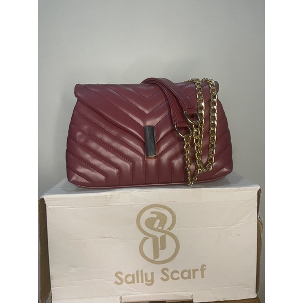 TAS SALLY SCARF MAROON