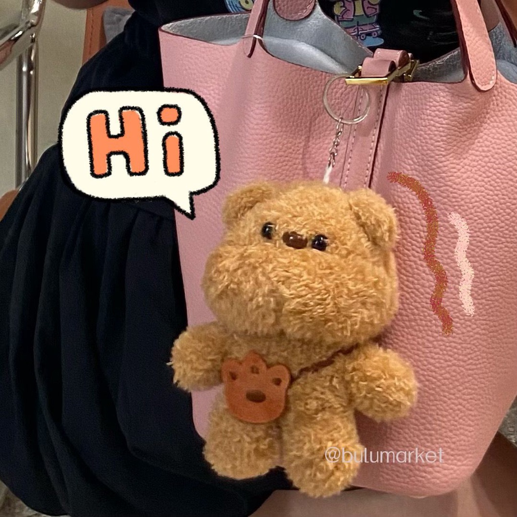 SearAngin Ransel Beruang Boneka Tangan Tas Liontin Lucu Mewah Gantungan Kunci Mainan Lucu Super Ha00