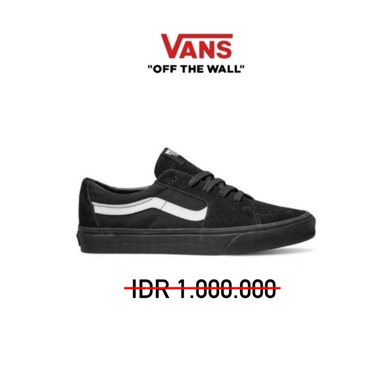 Vans Sk8 Low Contrast Black Black White Original