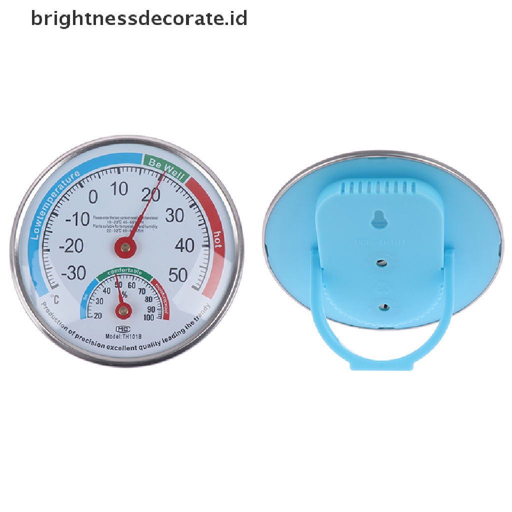 [Birth] Termometer Ana Rumah Tangga Bulat Hygrometer Humidity Monitor Meter Gauge [ID]