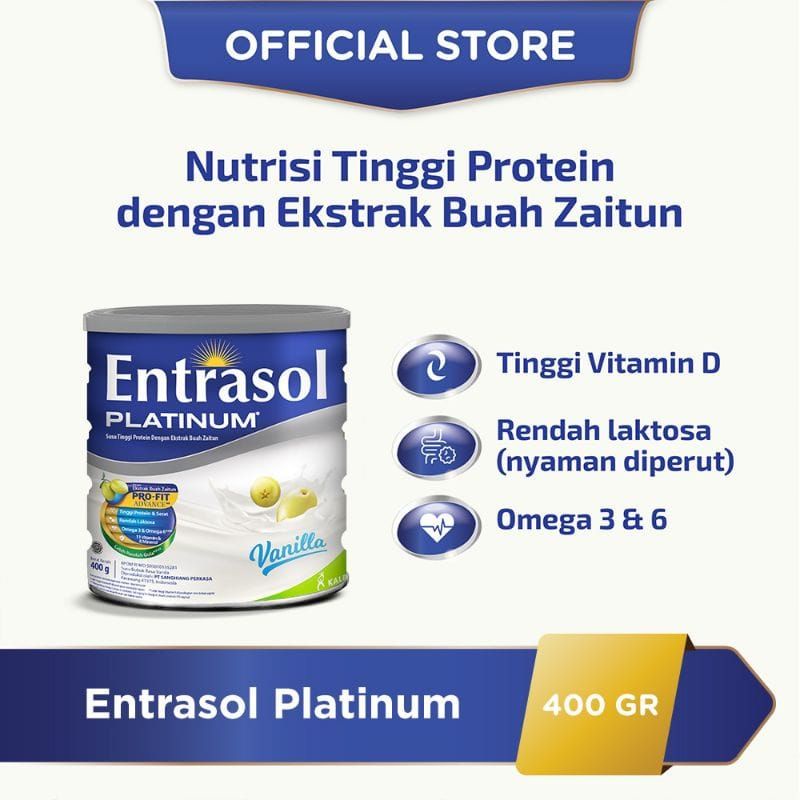 

Entrasol Platinum 400 gr Rasa Coklat / Vanila Kemasan Baru Kaleng